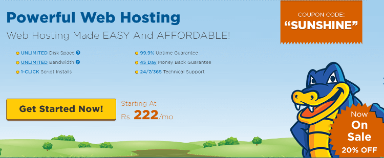 hostgator india homepage