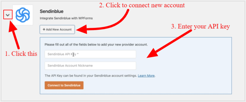 wpforms-settings-integrations-sendinblue-add-new-account Email Marketing Email Newsletter
