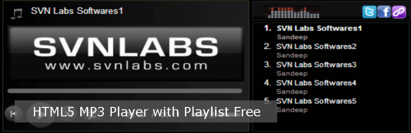 HTML5 MP3 Player with Playlist Free HTML5 audio player