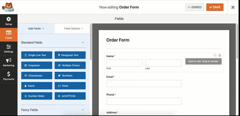 WPForms billing/order form Easy And Secure Authorize.net Form Solution [WPForms]