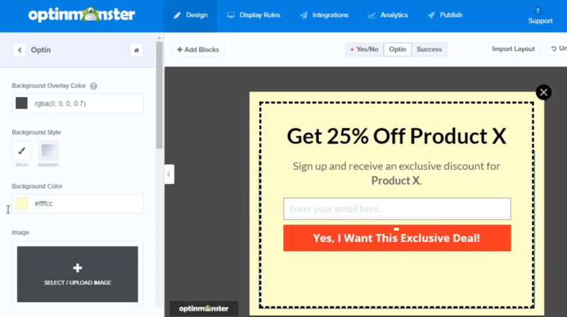 optinmonster-popup-campaign-click-image-content-change Easy How To: Effortless Coupon Popups Hacks that Work