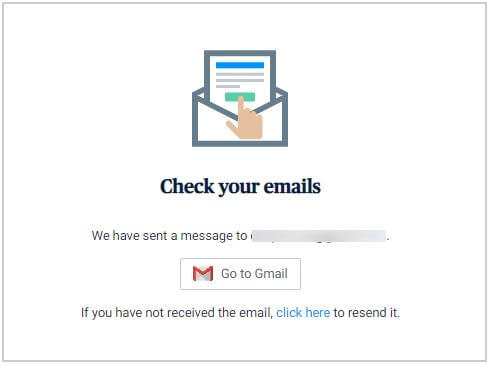 sendinblue-create-free-account-check-email How to Create Email Subscription Form in WordPress