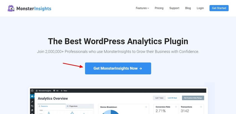 monsterinsights-plugin-homepage Form Conversion Tracking in Google Analytics