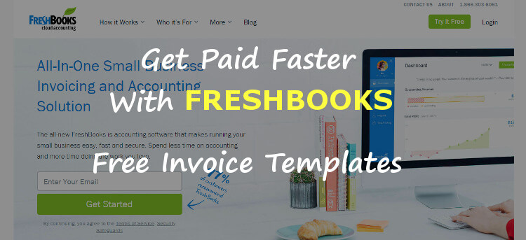 FreshBooks Free Invoice Templates Page with Downloads