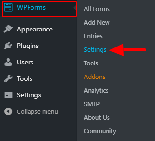wpforms-menu-settings
