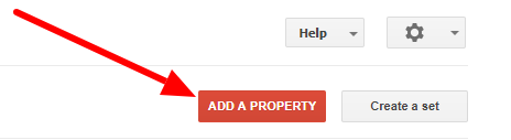 click add property Google webmaster tool