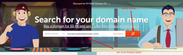 Open namecheap website to buy top level domain name and make online presence