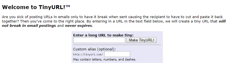 tiny url URL shortener