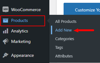 products-add-new-menu-option How to Make ECommerce Website in WordPress