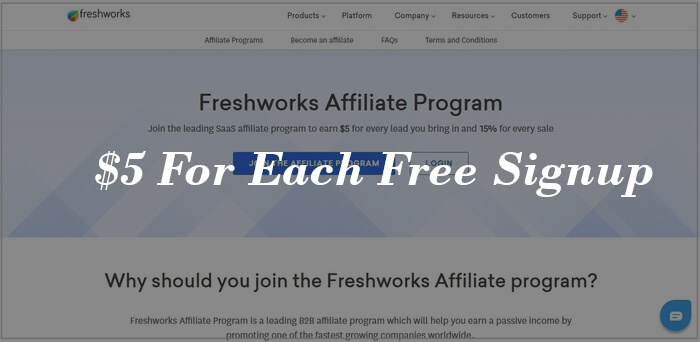 freshworks best pay per lead affiliate program