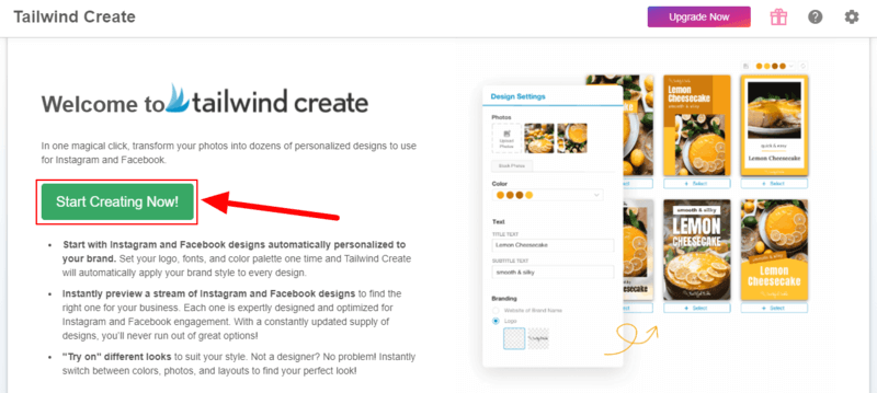 tailwind-create-click-start-creating-now How Tailwind Create and Schedule Instagram Posts