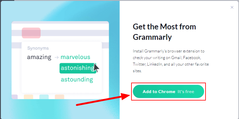 grammarly-click-add-to-chrome-button How to Write English Without Spelling Mistakes (Top 3 Tips)