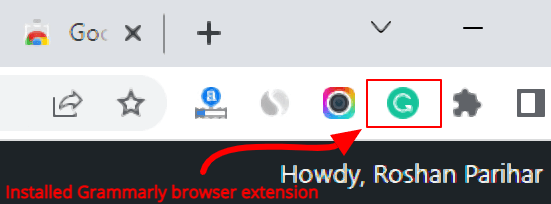 grammarly-chrome-browser-installed-extension How to Write English Without Spelling Mistakes (Top 3 Tips)