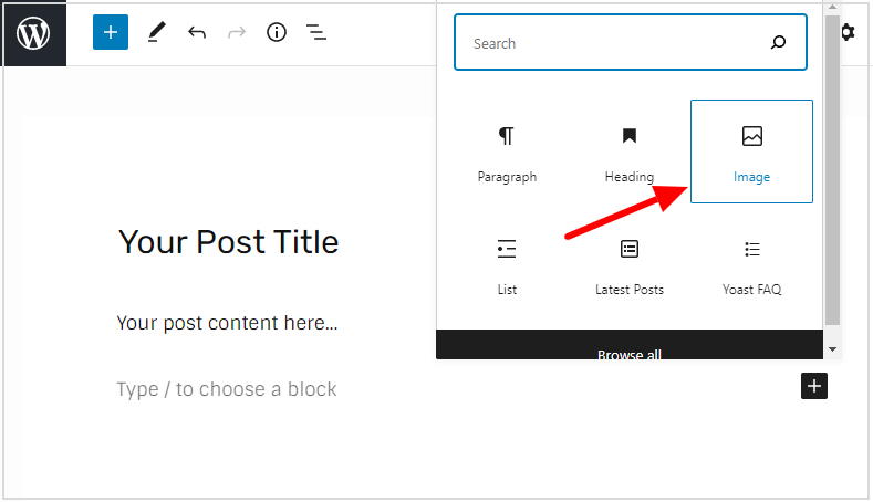 first-post-wordpress-post-editor-select-image-widget