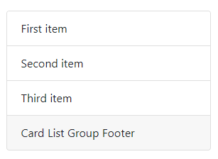 Footer in a List Group Bootstrap 4 cards