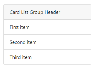 Header in a List Group in Bootstrap 4