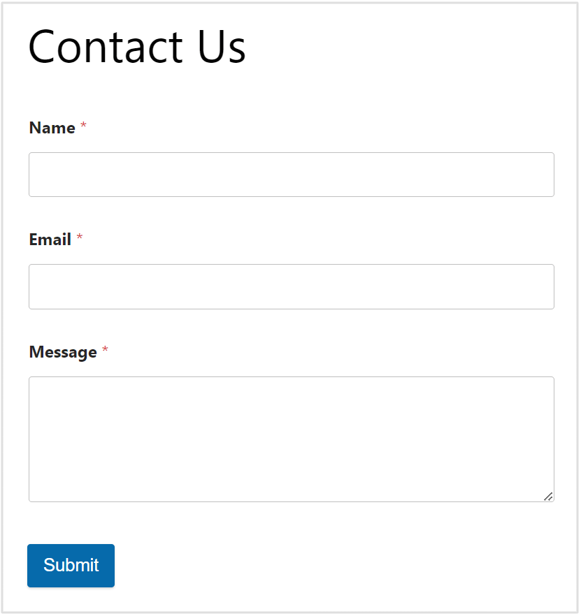 WPForms contact form