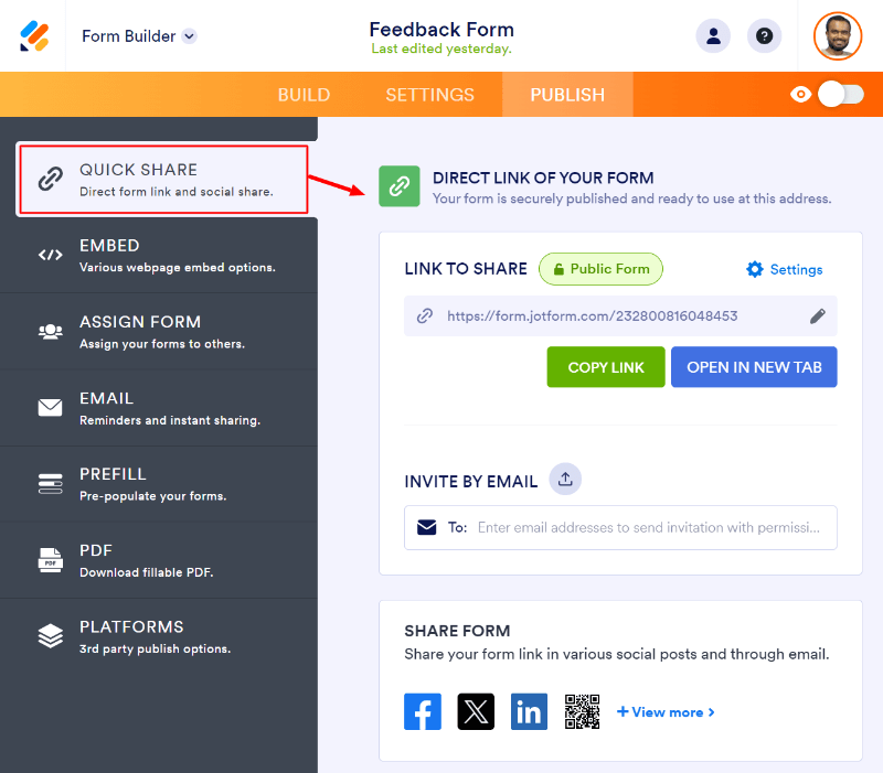 Publish quick share How to Create a Feedback Form For Your Website