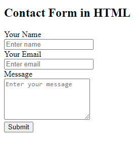 contact-form-in-html