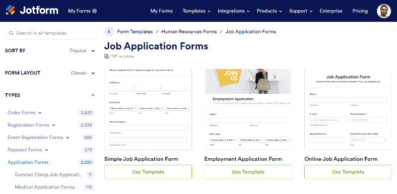 Form templates