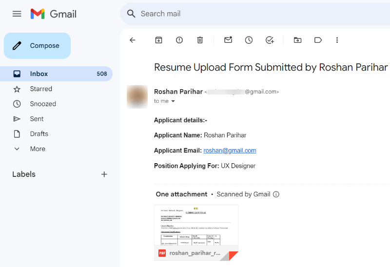 Email format