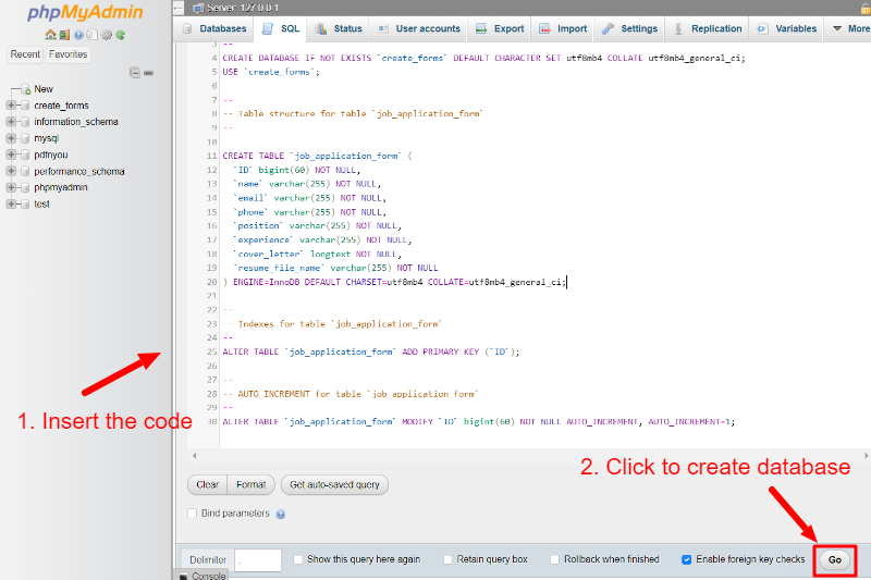phpmyadmin-add-code-click-go-to-insert-db
