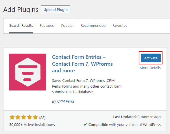 activate plugin