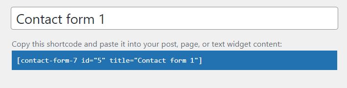 wp contact form name and shortcode How to Use Contact Form 7 Plugin in WordPress