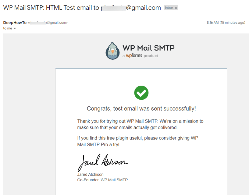 wp mail smtp email test email format Fix WordPress Contact Form Email Not Sending