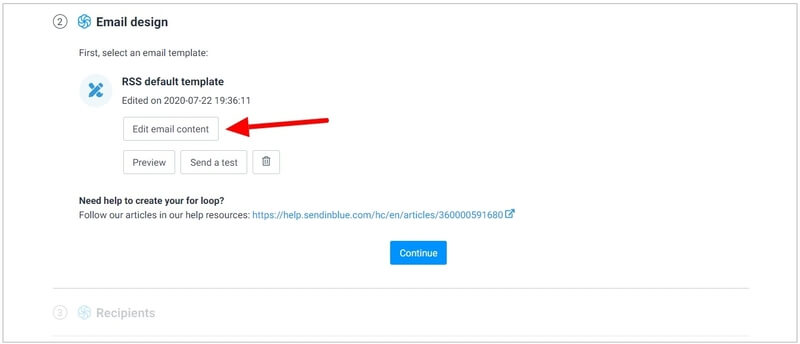 sendinblue-rss-email-campaign-email-design-click-edit-email-content Start Doing Email Marketing tutorial
