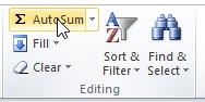 Click 'AutoSum' Given Under Home>>AutoSum