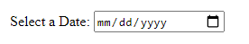 HTML input type date element