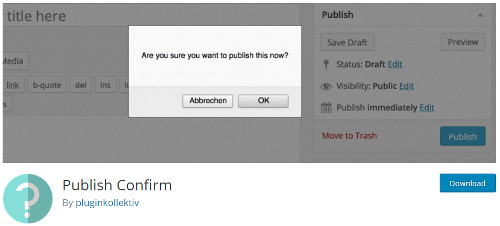Stop Accidentally Publish Post publish confirm plugin