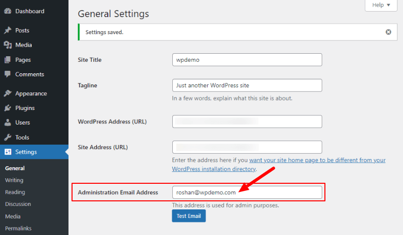 wp-dashboard-admin-email-change-without-confirmation