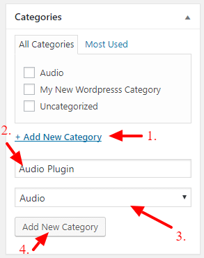 add child category to add new post