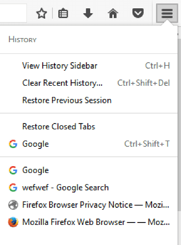 See Firefox history