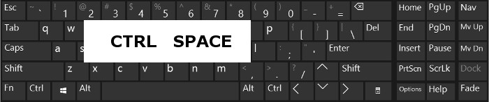 Press keyboard shortcut CTRL SPACE to insert new column