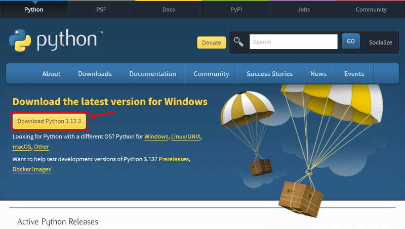 open-python-website How to Install Python in a Specific Directory on Windows