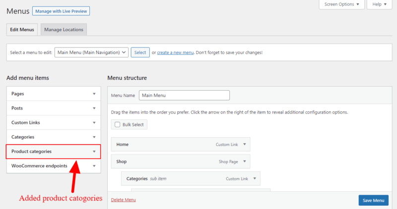 added-product-categories How to Show WooCommerce Product Categories in Menu