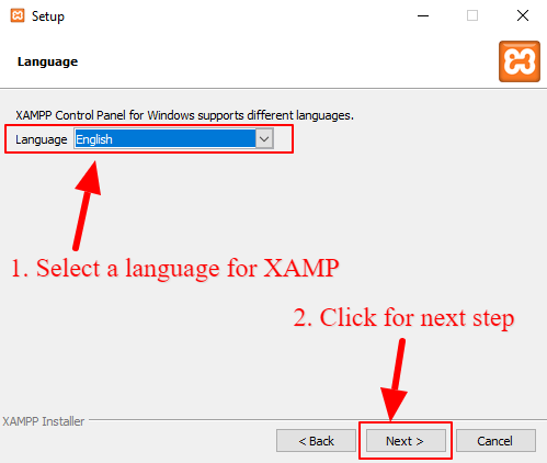 xamp-select-language