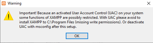 xamp-warning