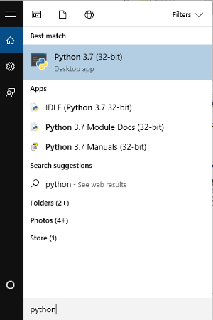 Interactive mode to execute Python program.