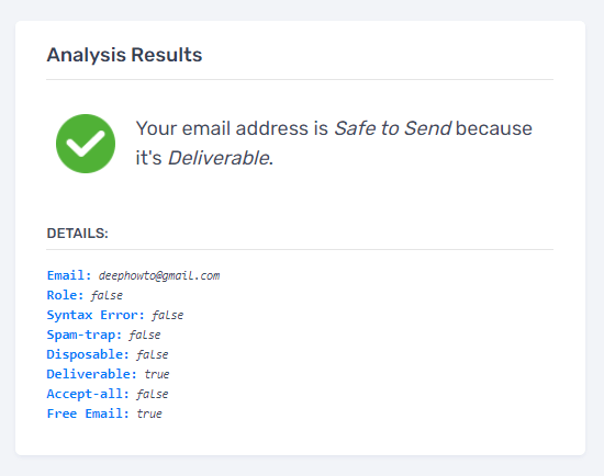 single-email-validation-check-result