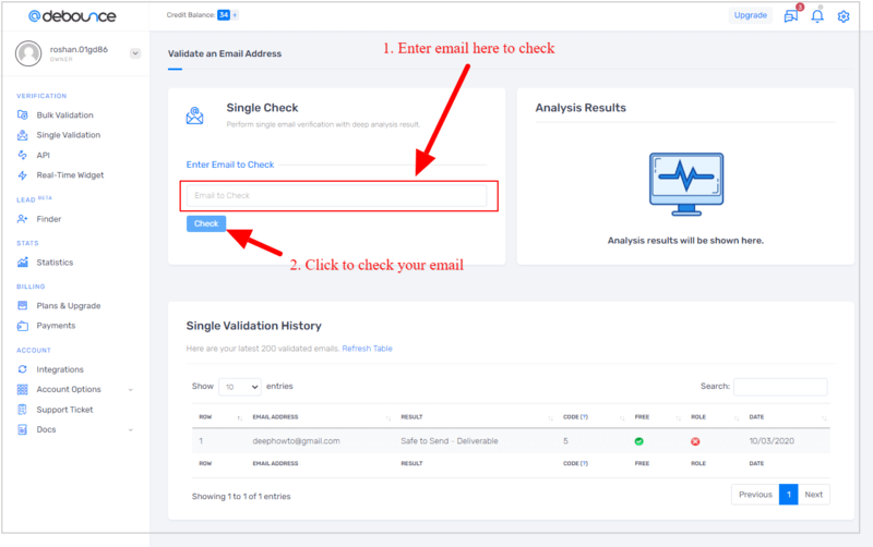 single-email-validation-check