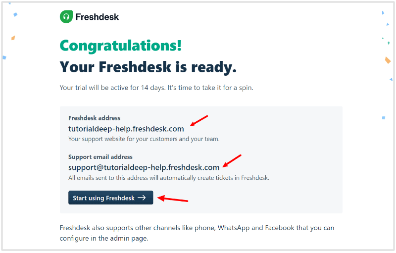 signup-freshdesk-congrats Freshdesk Review