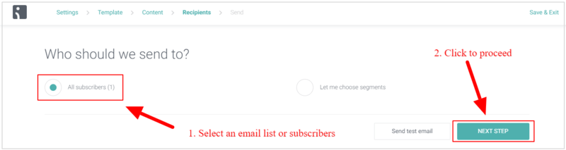 email-campaigns-select-email-lists Omnisend Review