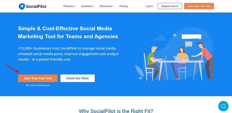 SocialPilot homepage