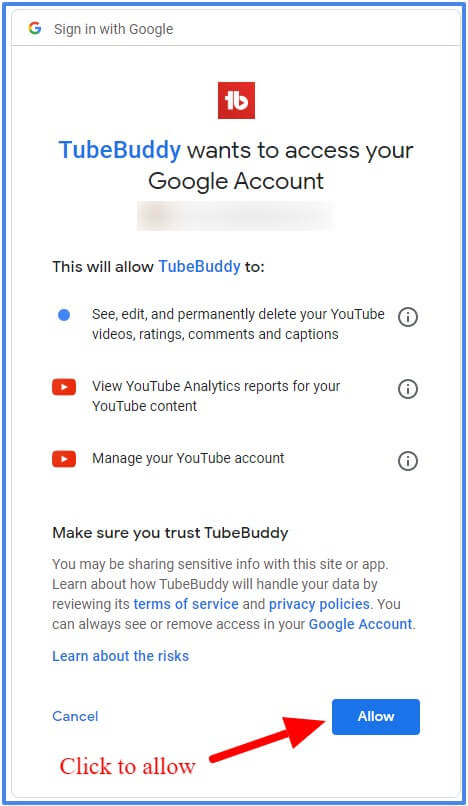 TubeBuddy click add extension button