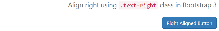 right align button in bootstrap 3