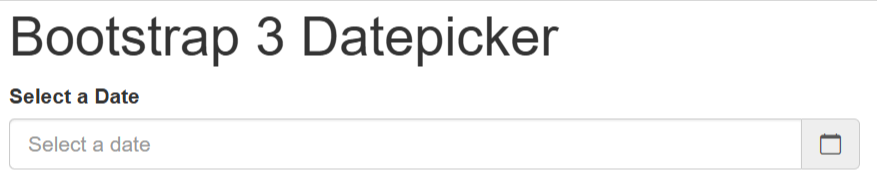 Date Picker in Bootstrap 3